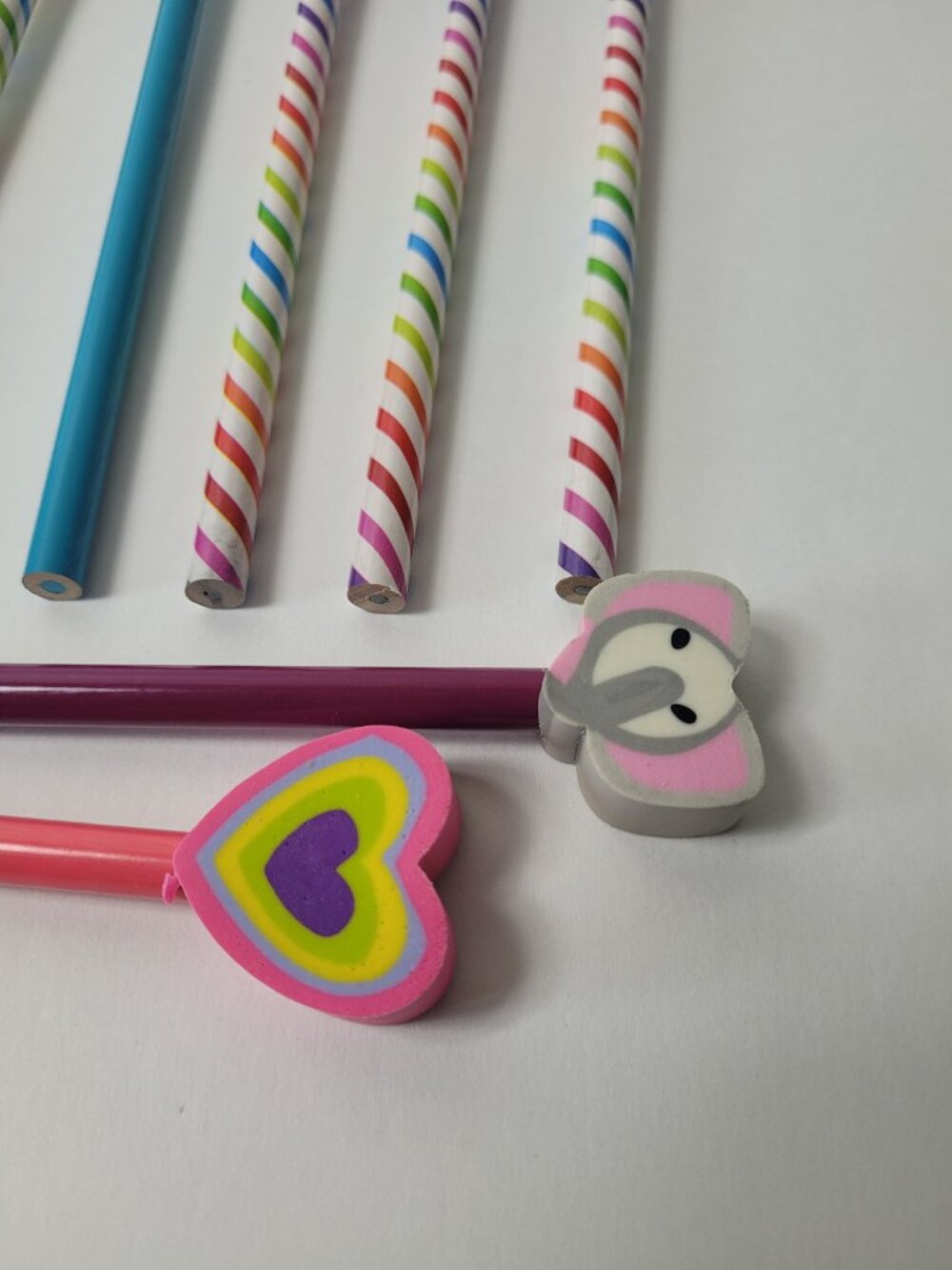 Kids Party Favor Pencil Set Unsharpened Pencils Colored Pencils Themed Erasers - Picture 7 of 8
